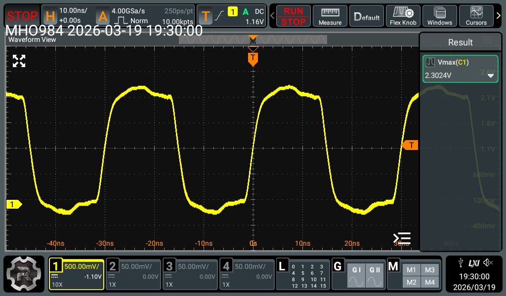 33.33MHz with a decent scope