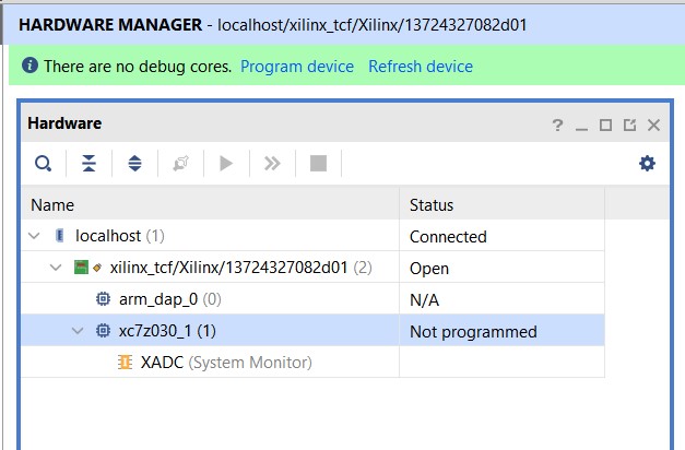 First JTAG connection